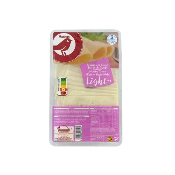AUCHAN Queso en lonchas tierno light 200 g. Producto Alcampo - 0.2 kg - Imagen del producto en Findit