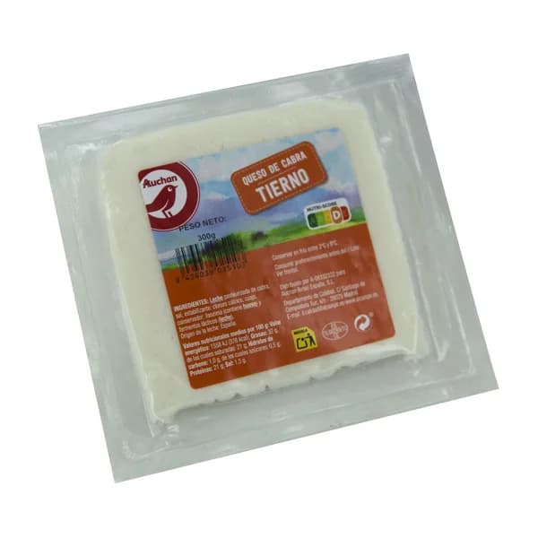 AUCHAN Queso de cabra tierno 300 g. Producto Alcampo - 0.25 kg - Imagen del producto en Findit