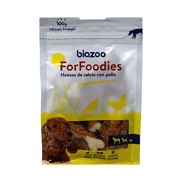 BIOZOO MASCOTAS Hueso de calcio envuelto con pollo 100 g. - 0.1 kg - Imagen del producto en Findit