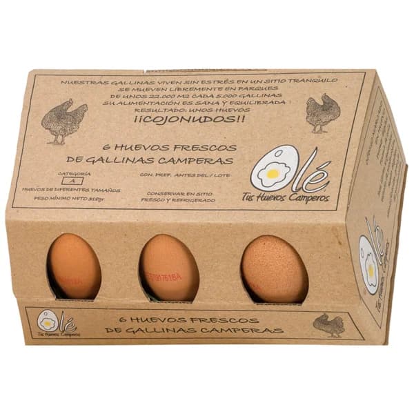 OLÉ Huevos de gallinas camperas clase M / L y cat. A   6 uds - 1 ud - Imagen del producto en Findit
