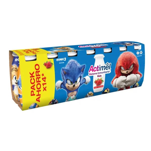 ACTIMEL Kids de Danone Leche fermentada con Lcasei y sabor a fresa 14 x 100 g. - 1.34 l - Imagen del producto en Findit