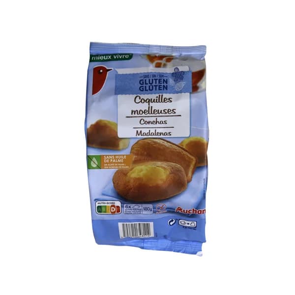 PRODUCTO ALCAMPO Magdalenas sin gluten 6 uds. 180 g. - 0.18 kg - Imagen del producto en Findit