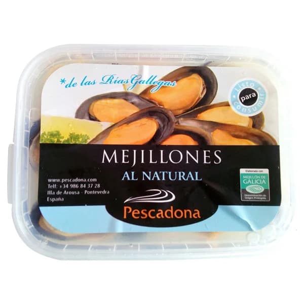 PESCADONA Mejillón cocido al natural PESCADONA bandeja 150 gr. - 0.15 kg - Imagen del producto en Findit