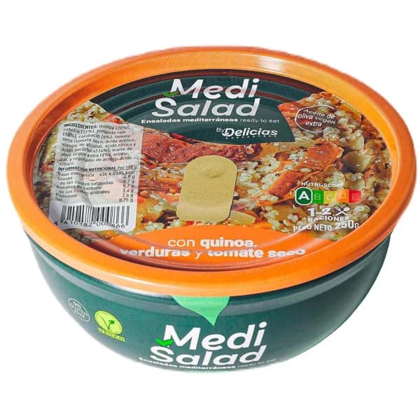 AGRUCAPERS Ensalada de quinoa, verduras y tomate seco, 250g. - 0.25 kg - Imagen del producto en Findit