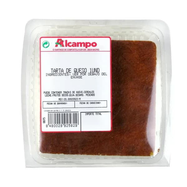 Porción de tarta de queso 150 g. - 0.15 kg - Imagen del producto en Findit