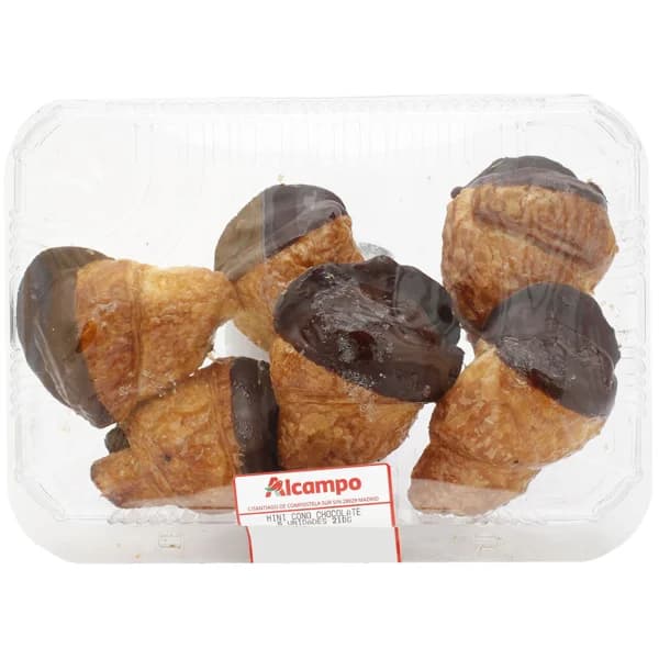 Mini conos rellenos y bañados en chocolate 6 uds. - 0.21 kg - Imagen del producto en Findit