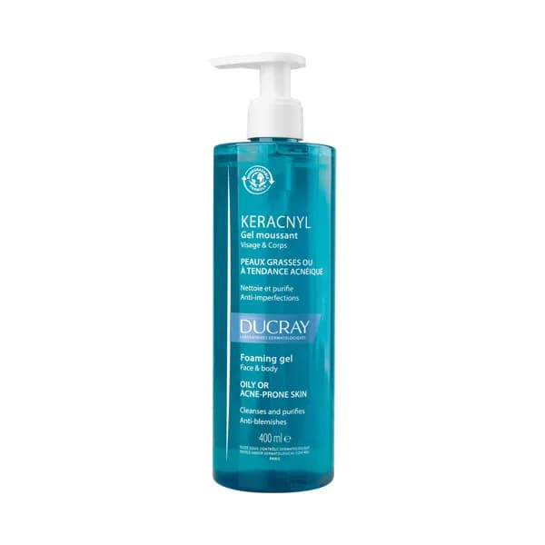 DUCRAY Keracnyl Gel limpiador facial y coporal para pieles grasas o con tendencia acnéica 400 ml. - 0.4 l - Imagen del producto en Findit