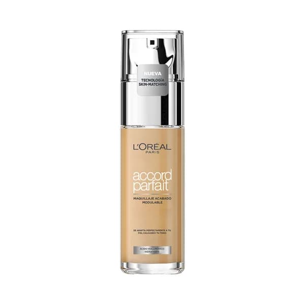 L´ORÉAL PARIS Accord parfait  tono 5 N Sable Base de maquillaje modulable con ácido Hialurónico. - 1 ud - Imagen del producto en Findit