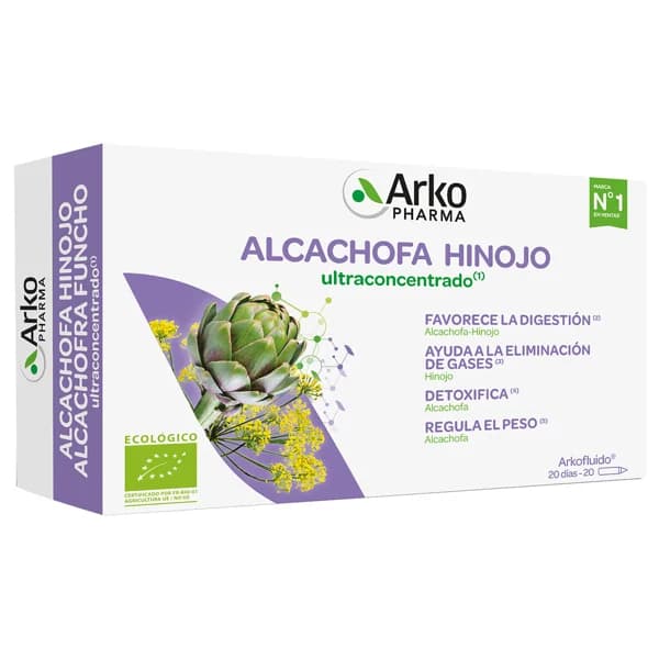 ARKOPHARMA Complemento nutricional ultraconcentrado a base de alcachofa e hinojo ecológicos 20 uds. - 0.3 l - Imagen del producto en Findit
