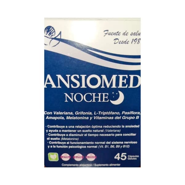 ANSIOMED Noche Complemento alimenticio para la mejora del sueño 45 uds. - 1 ud - Imagen del producto en Findit