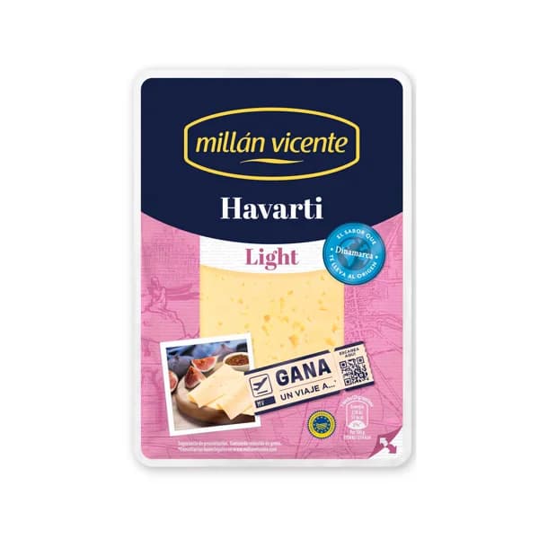 MILLÁN VICENTE Havarti light lonchas 140 g. - 0.14 kg - Imagen del producto en Findit