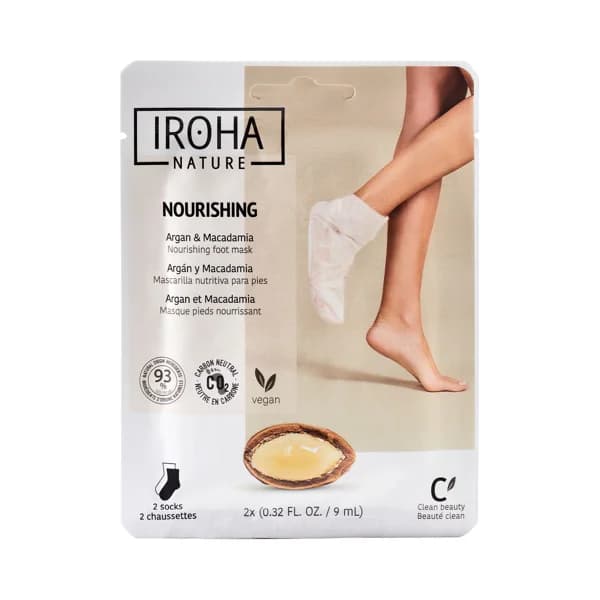 IROHA NATURE Mascarilla nutritiva para pies, con Argán y macadamia IROHA NATURE 2 uds. - 1 ud - Imagen del producto en Findit