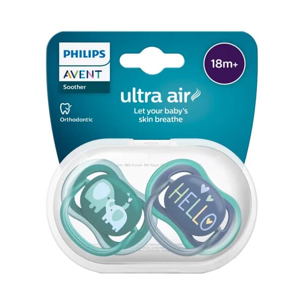 AVENT Ultra air de Philips Chupetes anatómicos de silicona para bebés de + 18 meses 2 uds. - 1 ud - Imagen del producto en Findit
