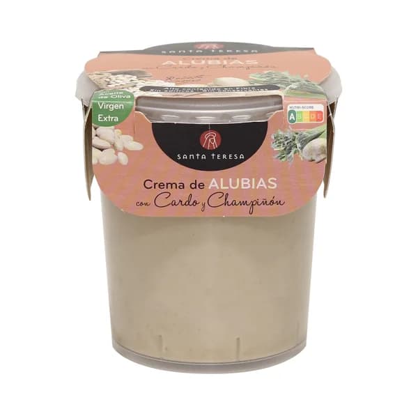 SANTA TERESA Crema de alubias con cardo y champiñones 400 g. - 0.4 l - Imagen del producto en Findit