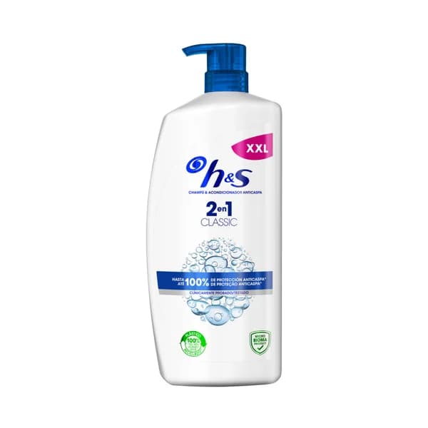 H&S Champú anticaspa y acondicionador de uso diario, con micro bioma protect H&S Classic 1 l. - 1 l - Imagen del producto en Findit