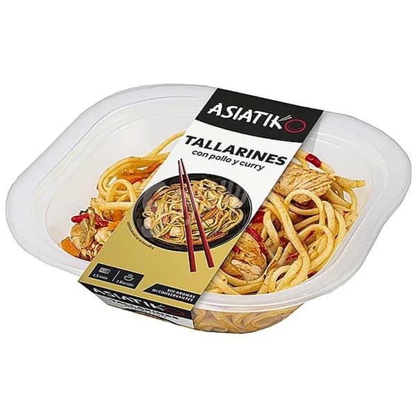 ASIATIKO Tallarines con pollo al curry 260 g. - 0.26 kg - Imagen del producto en Findit