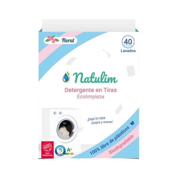 NATULIM Detegente en tiras ecolimpieza olor floral 40 lav. - 1 ud - Imagen del producto en Findit