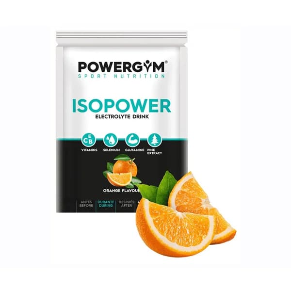POWERGYM Isopower Suplemento deportivo en sobres, con sabor a naranja 40 g. - 1 ud - Imagen del producto en Findit