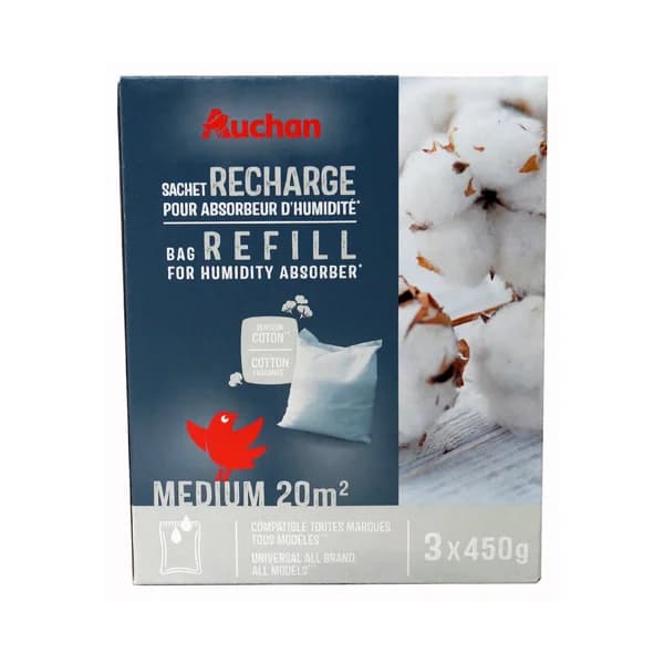 Pack de 3 recambios de absorbedor de humedad, 450g. PRODUCTO ALCAMPO. - 1 ud - Imagen del producto en Findit