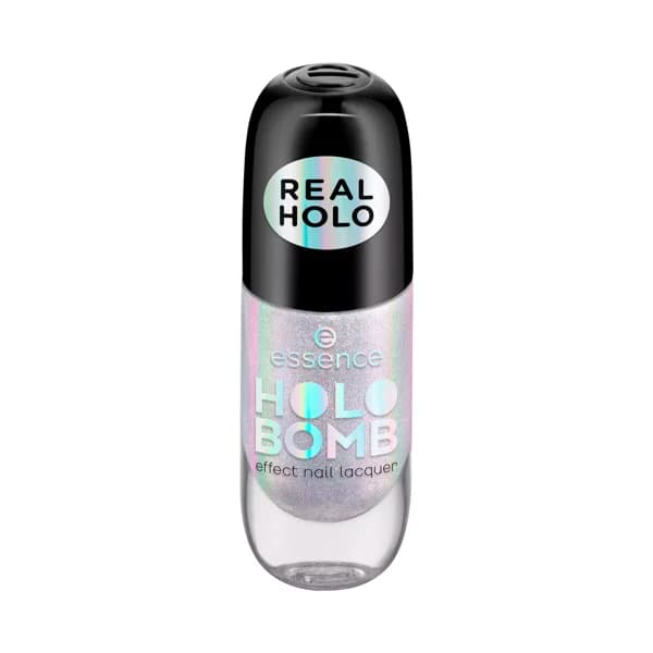 ESSENCE Holo bomb tono 01 Ridin´holo Esmalte de uñas con pigmentos luminosos y efecto holográfico. - 1 ud - Imagen del producto en Findit