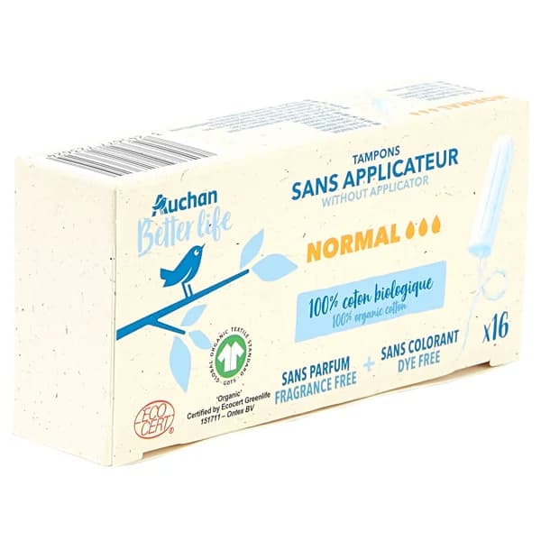 ALCAMPO ECOLÓGICO Tampones sin aplicador regular ALCAMPO ECOLÓGICO Medio Ambiente 16 uds. - 1 ud - Imagen del producto en Findit