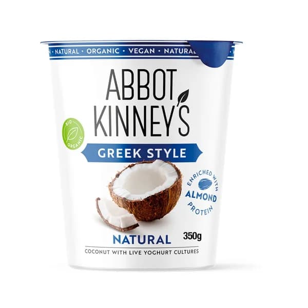 ABBOT KINNEY´S Fermentado de coco natural estilo griego, con coco ecológico y proteinas de almendra 350 g. - 0.35 kg - Imagen del producto en Findit