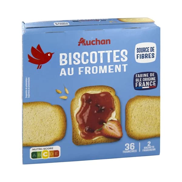 PRODUCTO ALCAMPO Biscotes de trigo en sobres de 2 uds 300 g. - 0.3 kg - Imagen del producto en Findit
