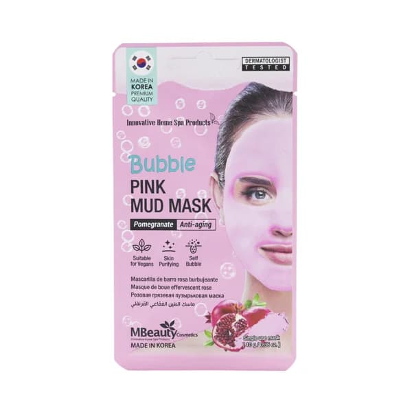 MBEAUTY Máscarilla facial de barro rosa burbujeante. - 1 ud - Imagen del producto en Findit