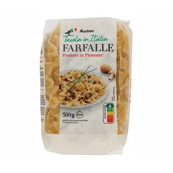 PRODUCTO ALCAMPO Farfalle Tavola in Italia - 0.5 kg - Imagen del producto en Findit