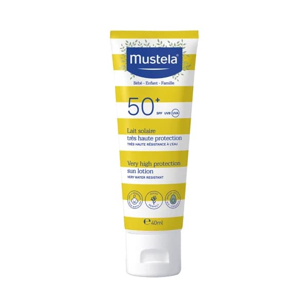 MUSTELA Protector solar pediátrico, resistente al agua y con FPS 50+ (muy alto) MUSTELA 40 ml. - 1 ud - Imagen del producto en Findit