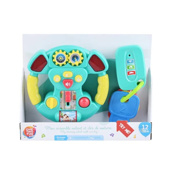 Conjunto de volante de coche con llaves, +12 meses, ONE TWO FUN. - 1 ud - Imagen del producto en Findit