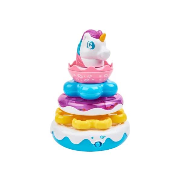 Pirámide de aros apilables, unicornio, +12 meses, ONE TWO FUN. - 1 ud - Imagen del producto en Findit