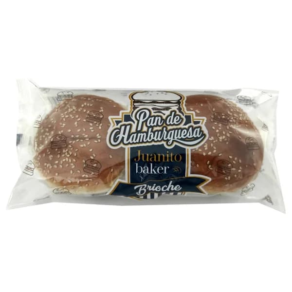 JUANITO BAKER Pan burger de brioche con sésamo blanco 150 g. - 0.15 kg - Imagen del producto en Findit