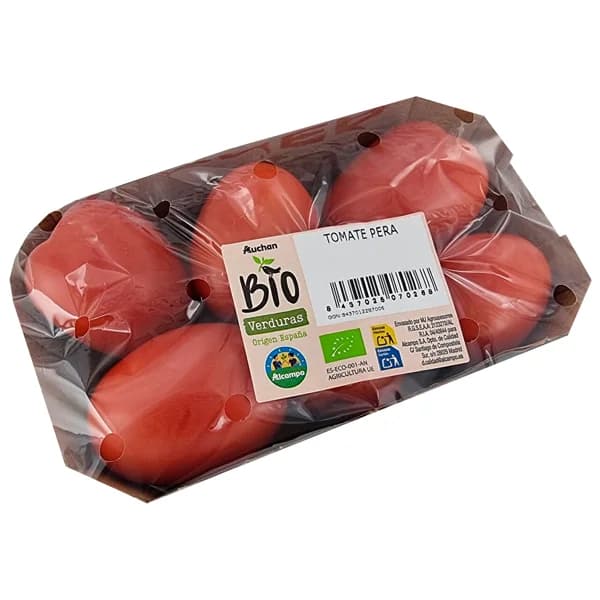 ALCAMPO CULTIVAMOS LO BUENO ECOLÓGICO Tomate pera bio, bandeja. - 0.4 kg - Imagen del producto en Findit