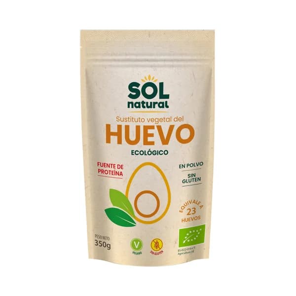 SOL NATURAL Sustituto vegetal ecológico del huevo (en polvo) 350 g. - 0.35 kg - Imagen del producto en Findit