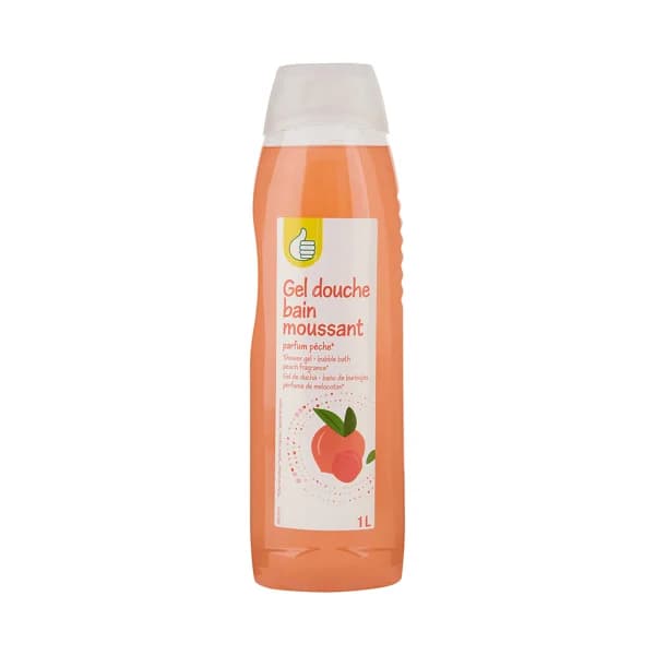 PRODUCTO ECONÓMICO ALCAMPO Gel de ducha - baño de burbujas con perfume de melocotón 1 l. - 1 l - Imagen del producto en Findit