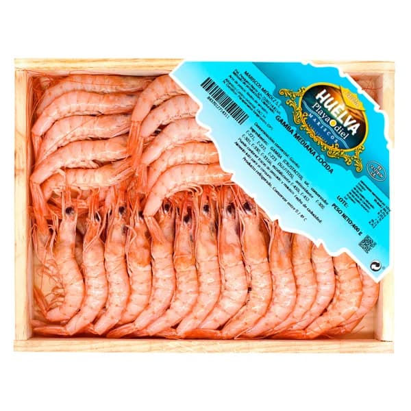PLAYA ODIEL Gambas medianas cocidas  400 g. - 0.4 kg - Imagen del producto en Findit