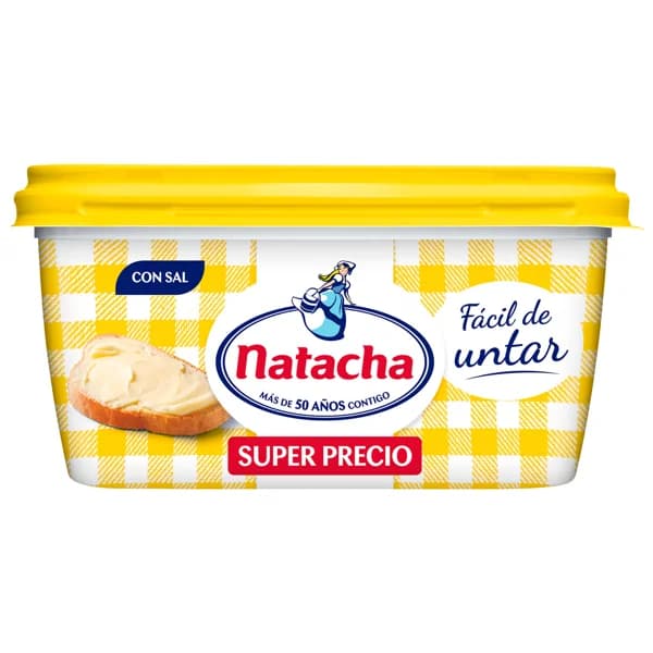 NATACHA Tarrina de materia grasa fácil de untar 20% con sal 450 g. - 0.45 kg - Imagen del producto en Findit