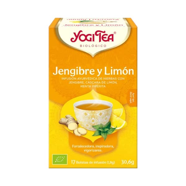 YOGI TEA Infusión BIO jenjibre limón BIO 17 uds. 30,6 g. - 1 ud - Imagen del producto en Findit