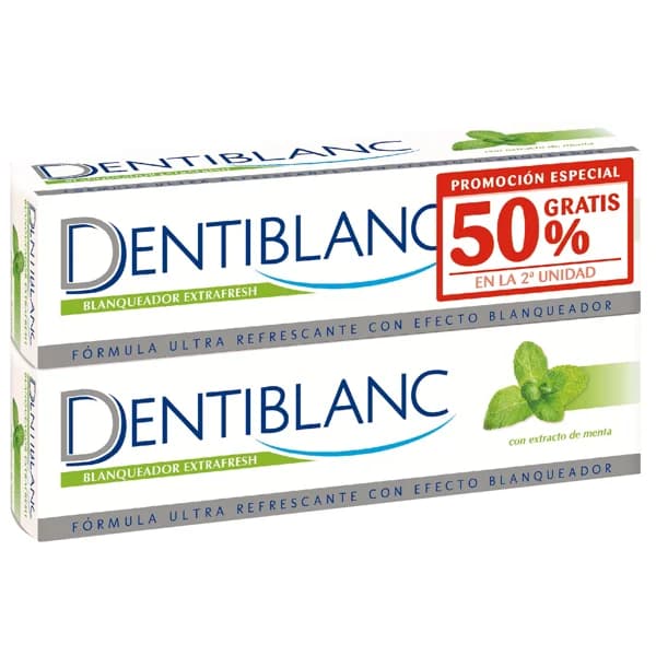 DENTIBLANC Pasta de dientes blanqueante con extracto de menta DENTIBLANC 2 x 100 ml. - 0.2 l - Imagen del producto en Findit