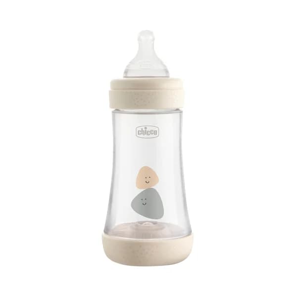 CHICCO Biberón de 240 ml con tetina de silicona, flujo medio y sistema anticólicos, a partir de 2 meses CHICCO Perfect 5. - 1 ud - Imagen del producto en Findit