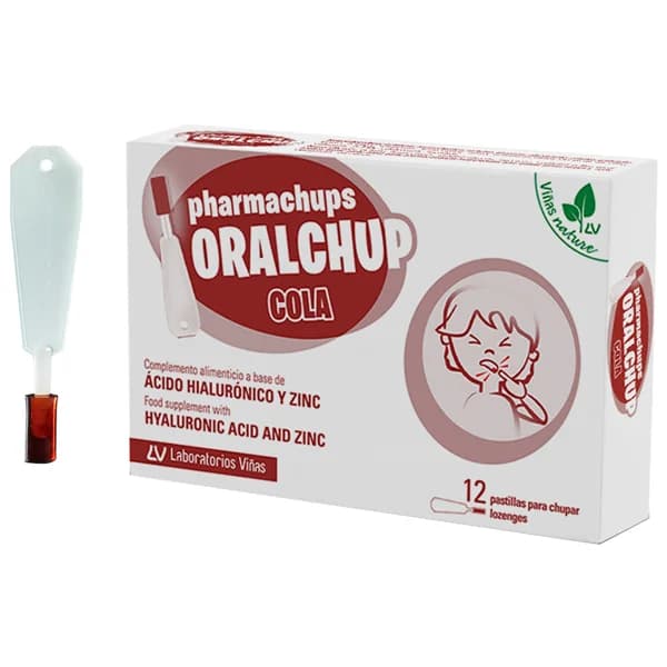 PHARMACHUPS Complemento alimenticio a base de ácido Hialurónico y Zinc PHARMACHUPS Oralchups 12 uds. - 1 ud - Imagen del producto en Findit