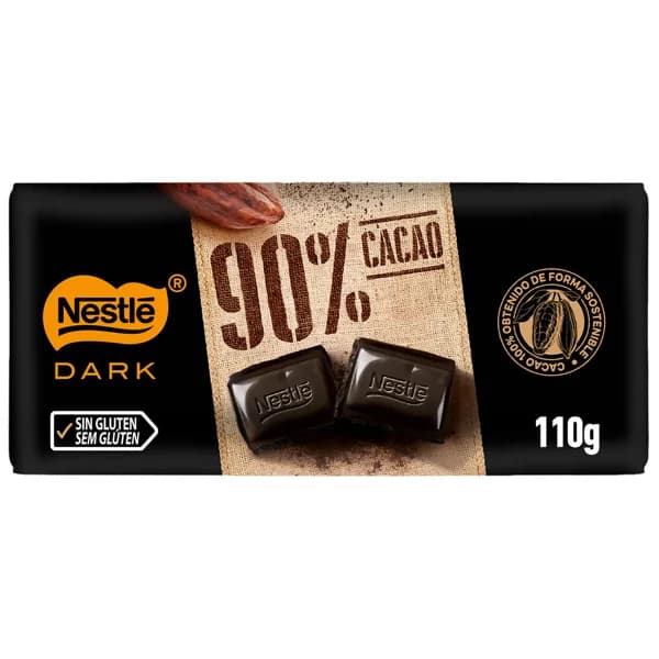 NESTLÉ Chocolate negro 90% 110 g. - 0.11 kg - Imagen del producto en Findit