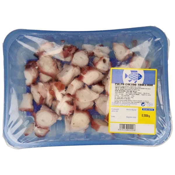 Pulpo cocido troceado 300 g. - 0.3 kg - Imagen del producto en Findit