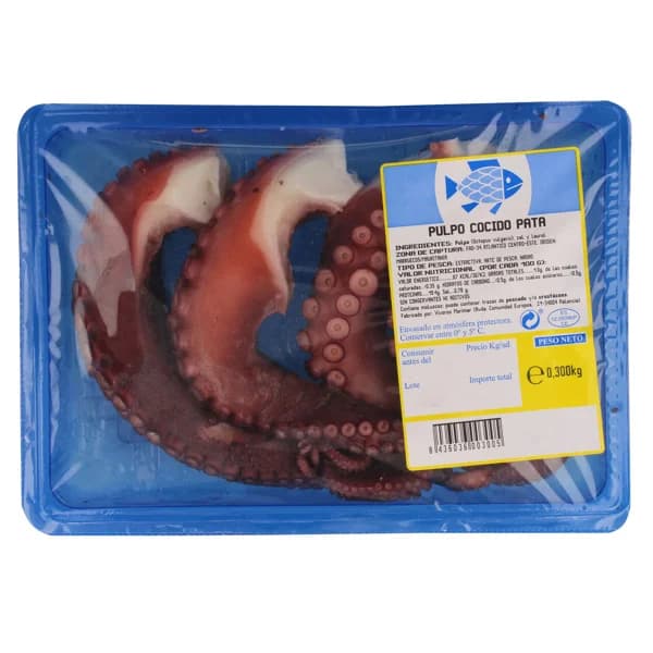 Pulpo cocido patas 300 g. - 0.3 kg - Imagen del producto en Findit