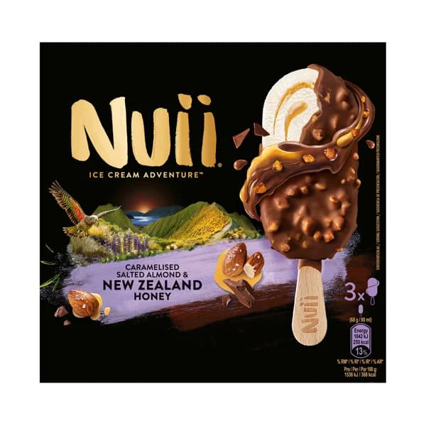 NUII de Nestlé Bombón bombón de vainilla y miel de Nueva Zelanda con trozos de almendras saladas caramelizadas 3 x 90 ml. - 0.27 l - Imagen del producto en Findit