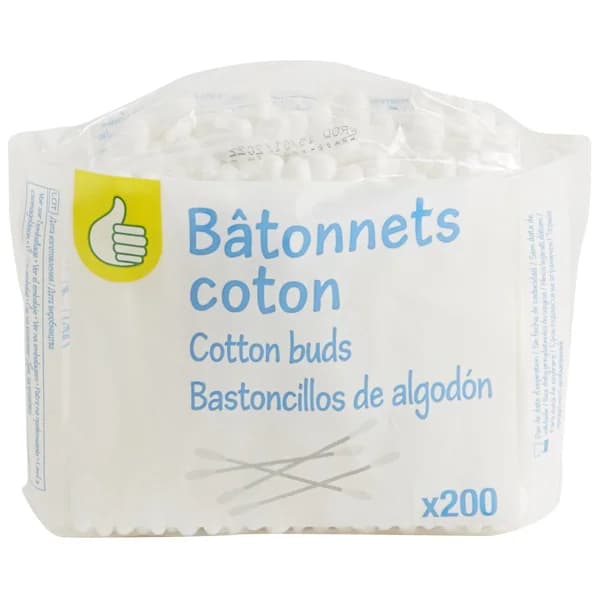 PRODUCTO ECONÓMICO ALCAMPO Bastoncillos de algodón PRODUCTO ECONÓMICO ALCAMPO 200 uds. - 1 ud - Imagen del producto en Findit
