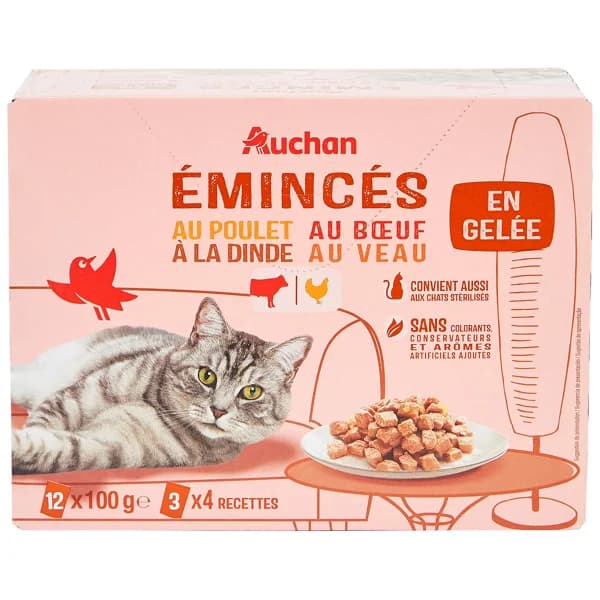 PRODUCTO ALCAMPO Comida húmeda para gatos de gelatina de carne 12 x 100 g. - 1.2 kg - Imagen del producto en Findit