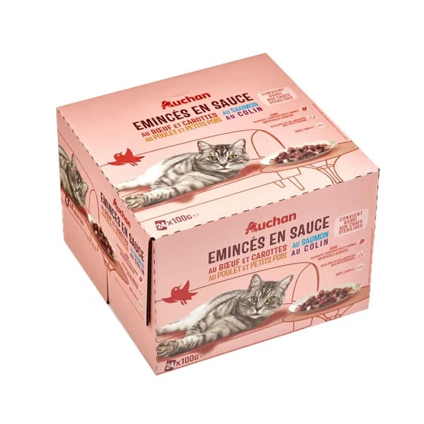 PRODUCTO ALCAMPO Alimento gatos húmedo, bolsas de carne y pescado en salsa PRODUCTO ALCAMPO 24 uds. x 100 g - 2.4 kg - Imagen del producto en Findit