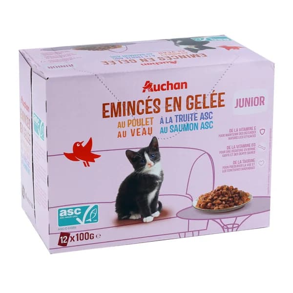 PRODUCTO ALCAMPO Alimento gatos húmedos, bolsas pescado junior en gelatina 12 uds. x 100 g. - 1.2 kg - Imagen del producto en Findit